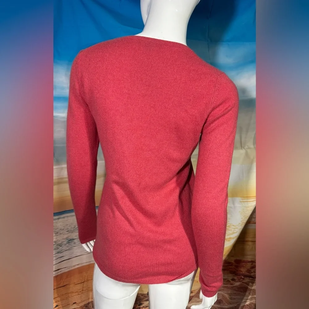 Ann Taylor Cashmere V-neck Sweater - Picture 2 of 4